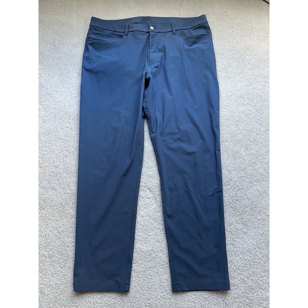 $138 Lululemon ABC 5-Pocket Pant Men's Warpstreme Iron Blue Size 40